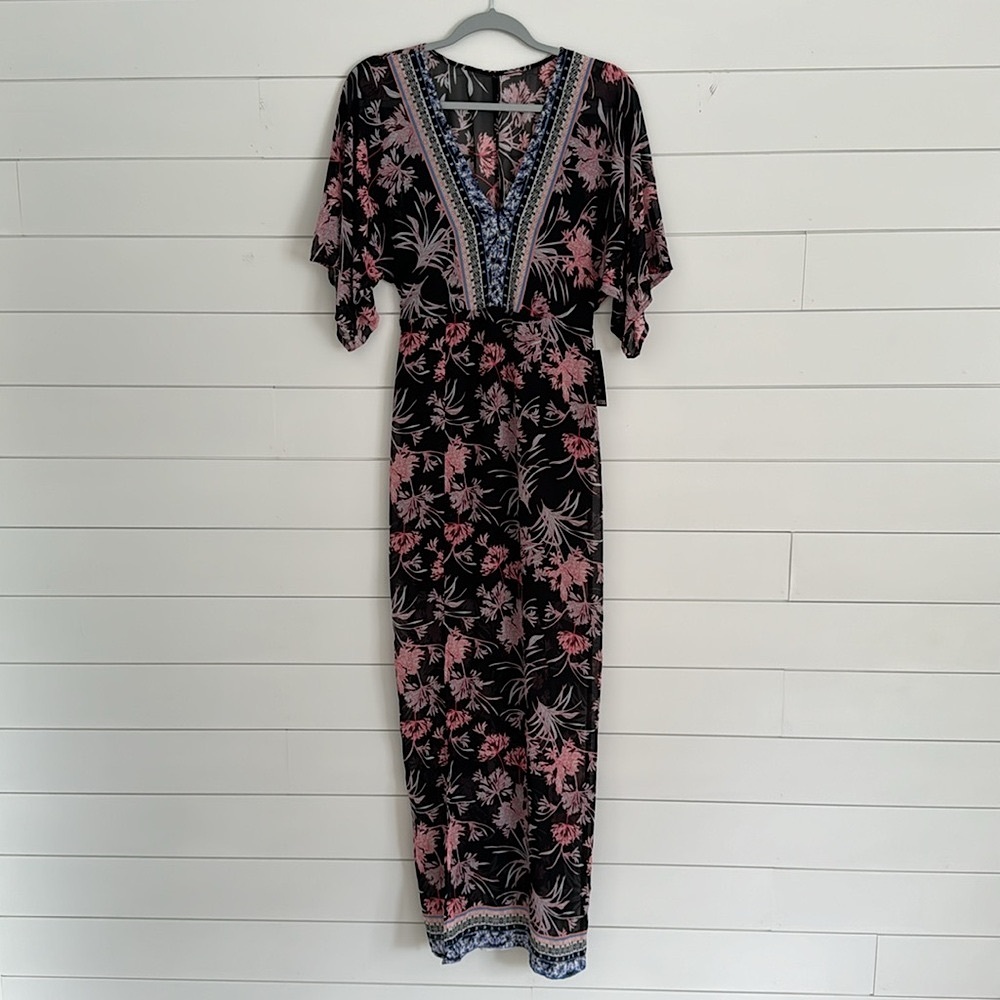 EXPRESS Floral Kimono Maxi Dress